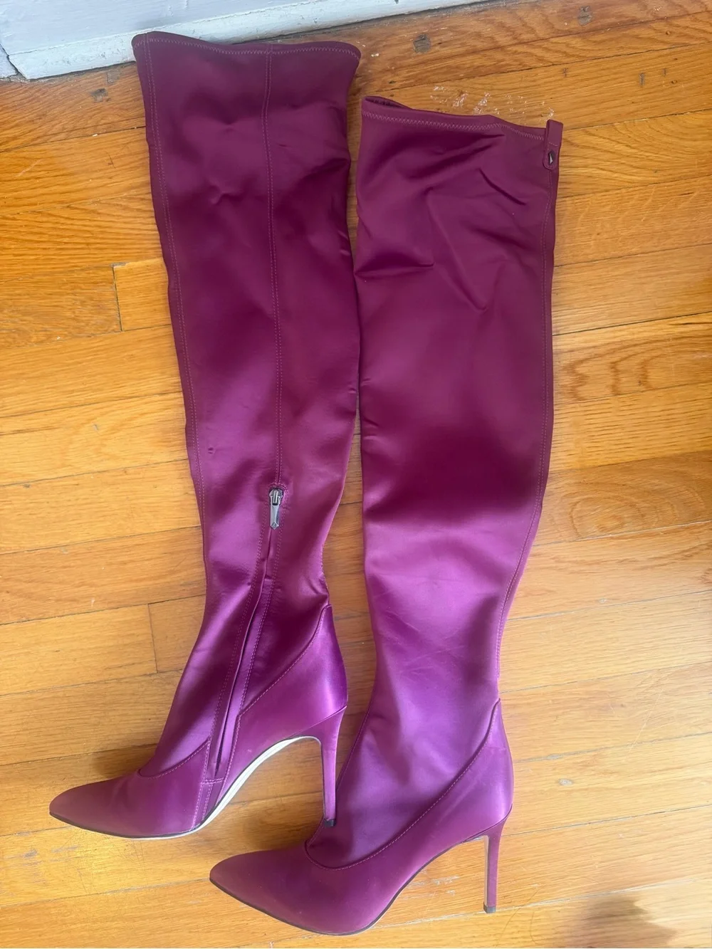 Sam Edelman Plum Over-the-Knee Pointed-Toe Stiletto Boots
